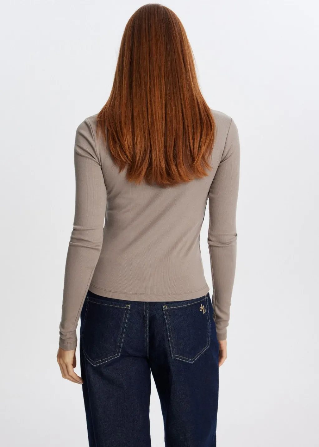 T-Shirts<The Sting Rib t-shirt met lange mouwen taupe