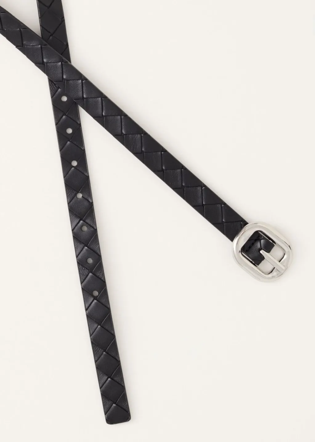 Riemen<The Sting Riem met gevlochten design zwart