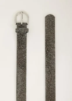 Riemen<The Sting Riem met strass details zwart