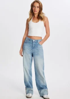 Jeans<The Sting Roll up jeans blauw, used middle