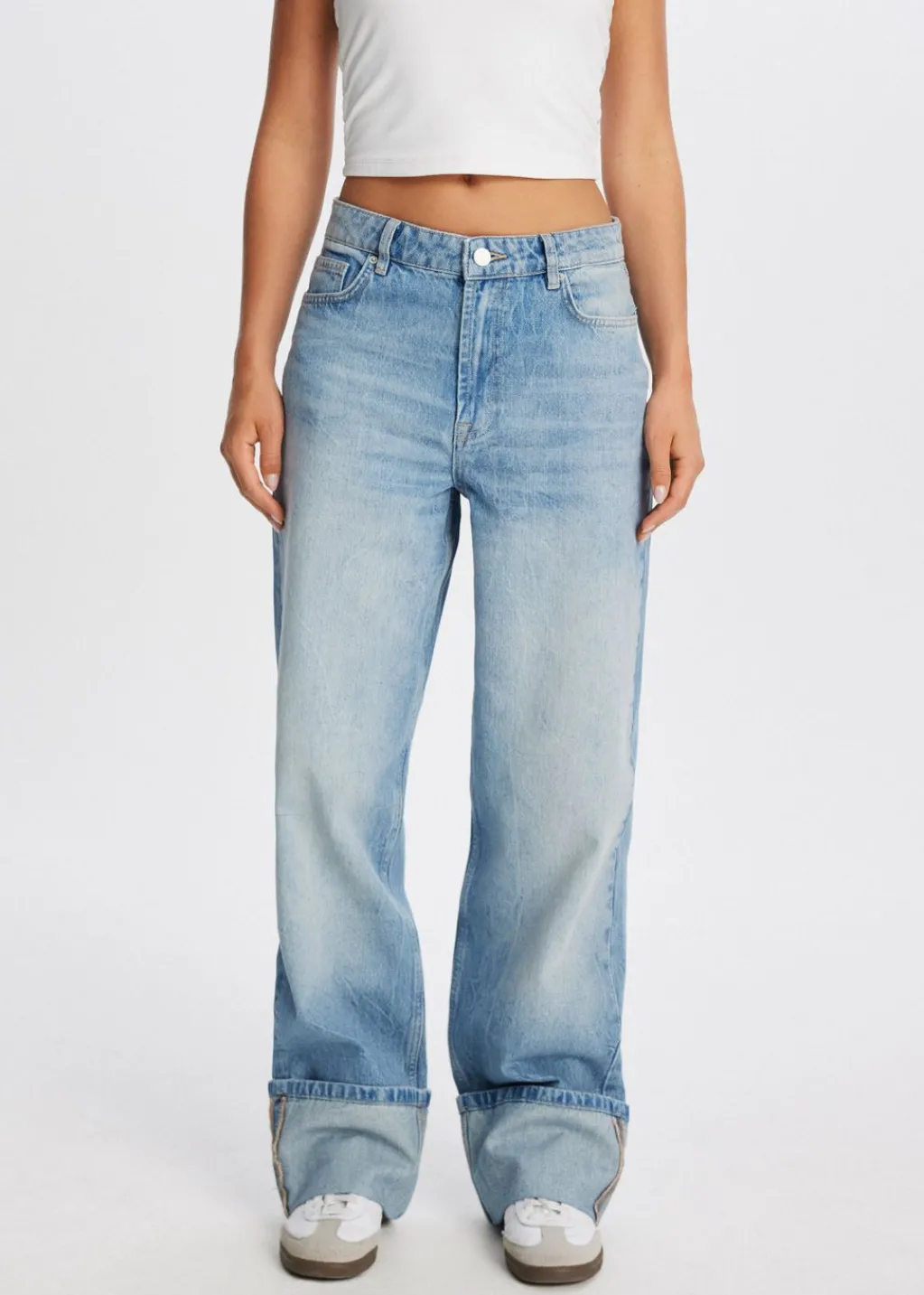 Jeans<The Sting Roll up jeans blauw, used middle