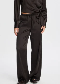 Broeken<The Sting Satijnen broek donkerbruin