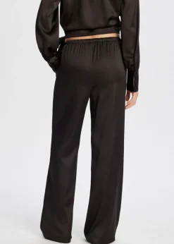 Broeken<The Sting Satijnen broek donkerbruin
