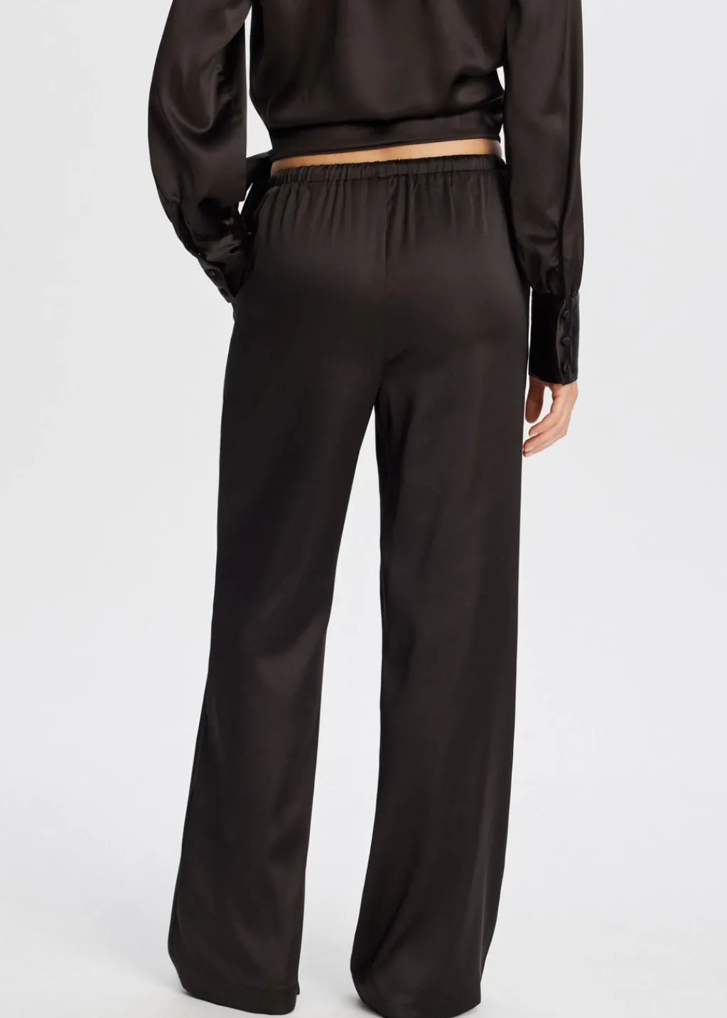 Broeken<The Sting Satijnen broek donkerbruin