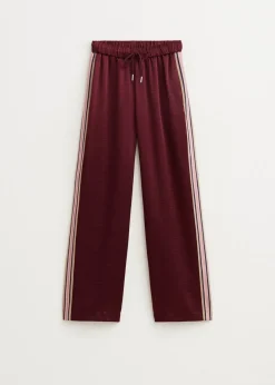 Broeken<The Sting Satijnen broek met strepen bordeaux
