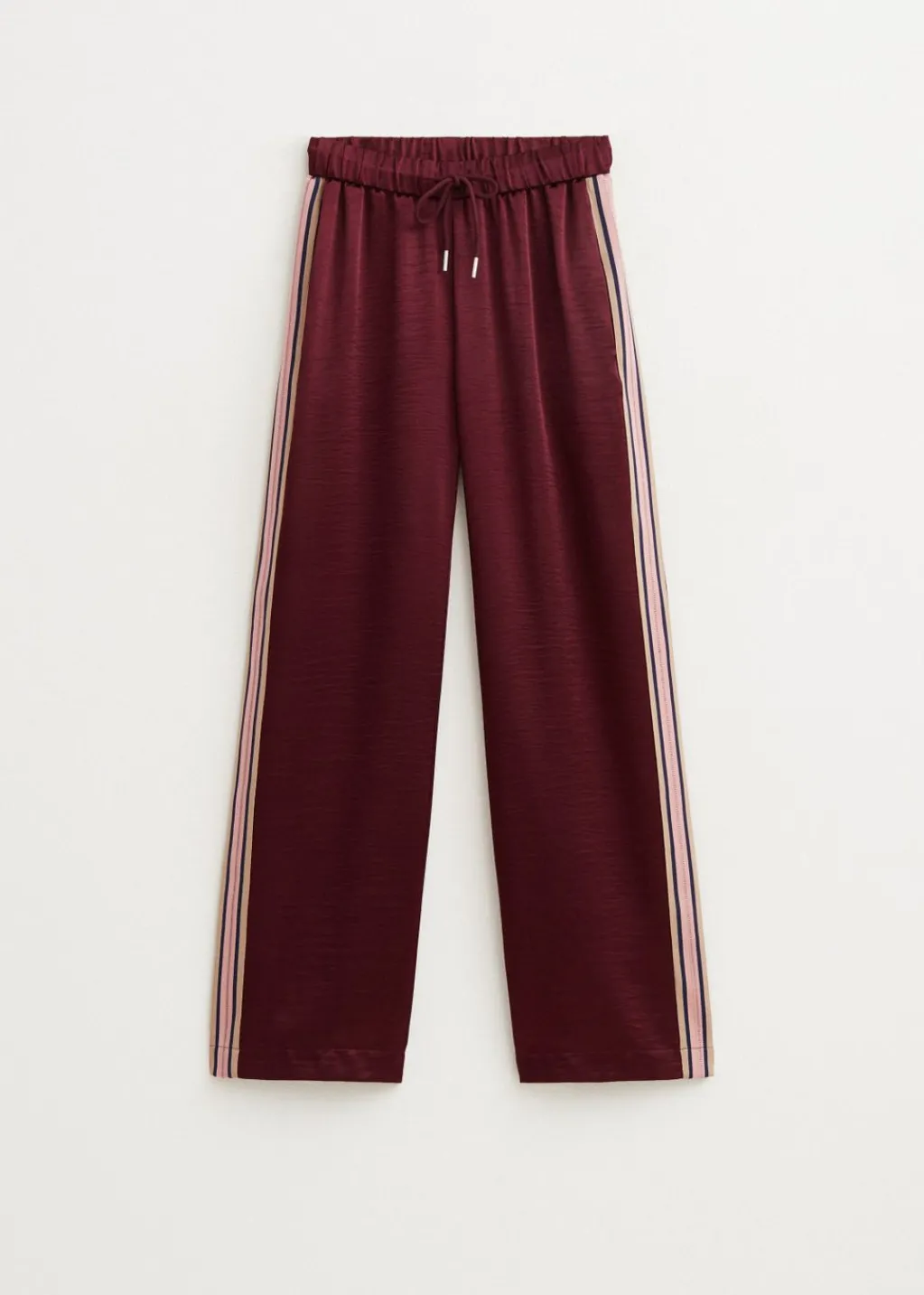 Broeken<The Sting Satijnen broek met strepen bordeaux