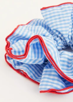 Haaraccessoires<The Sting Scrunchie met ruitpatroon blauw