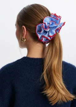 Haaraccessoires<The Sting Scrunchie met ruitpatroon blauw