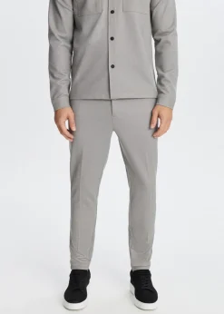 Broeken<The Sting Slim fit piqué broek taupe