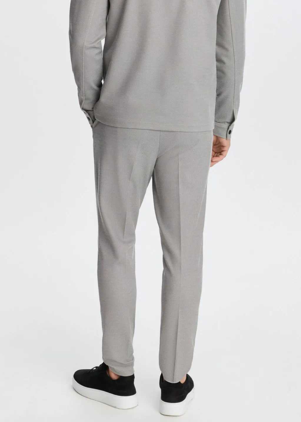 Broeken<The Sting Slim fit piqué broek taupe