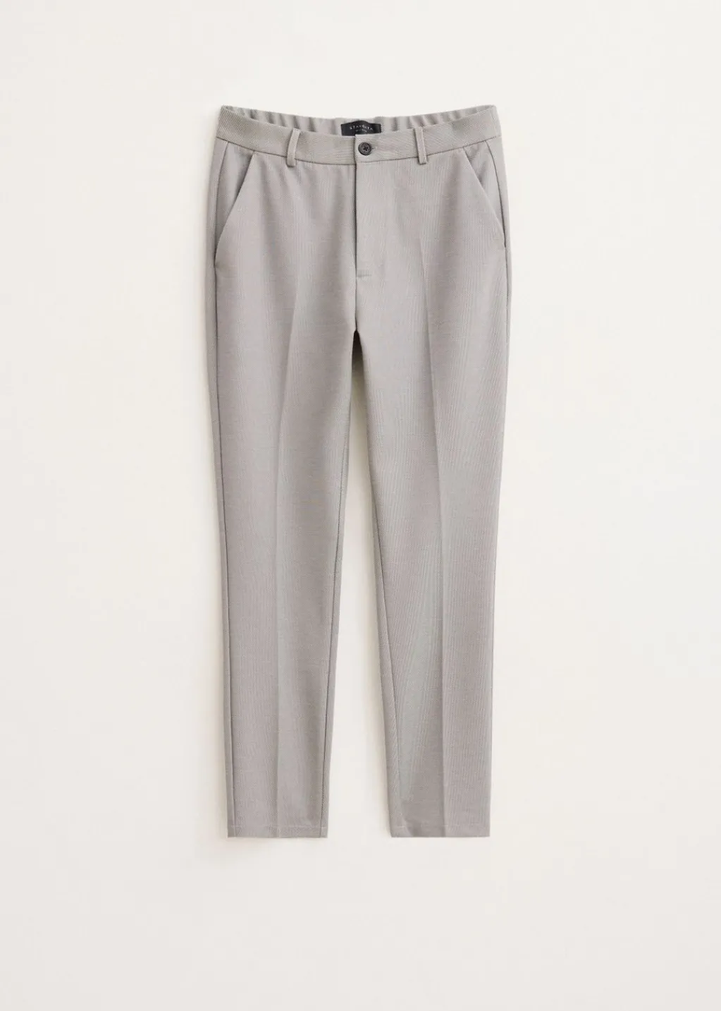 Broeken<The Sting Slim fit piqué broek taupe