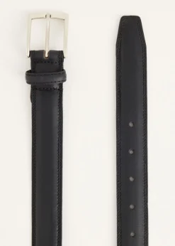 Riemen<The Sting Slim leren riem zwart