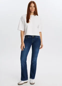 Jeans<The Sting Soft flared jeans donkerblauw