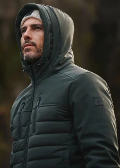 Jassen<The Sting Softshell jas groen, grijs