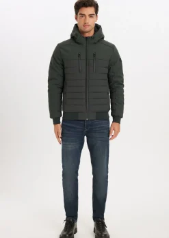 Jassen<The Sting Softshell jas groen, grijs