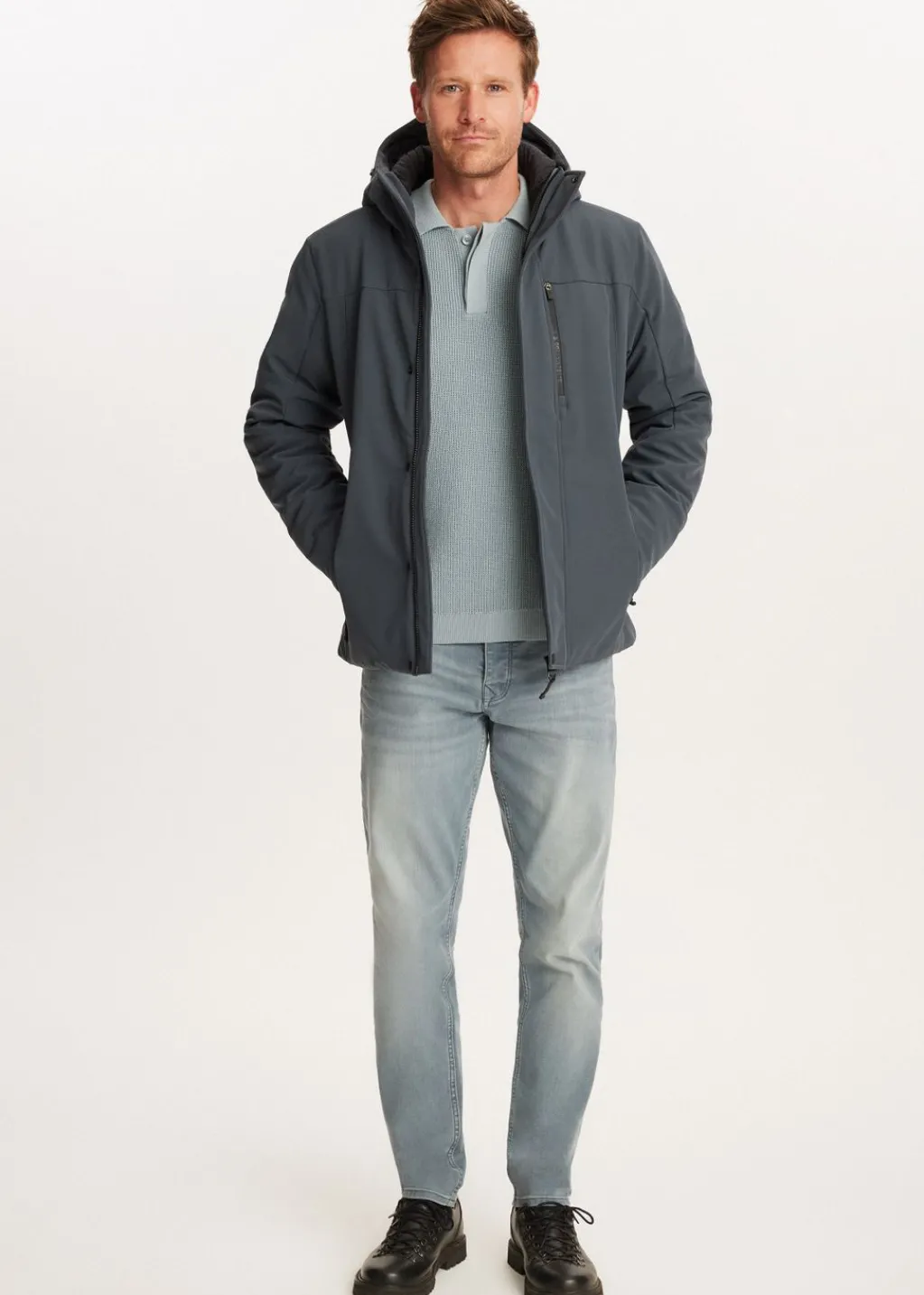 Jassen<The Sting Softshell parka blauw grijs