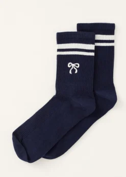 Sokken<The Sting Sokken met geborduurd detail donkerblauw