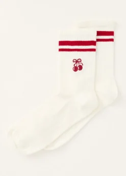 Sokken<The Sting Sokken met geborduurd detail rood