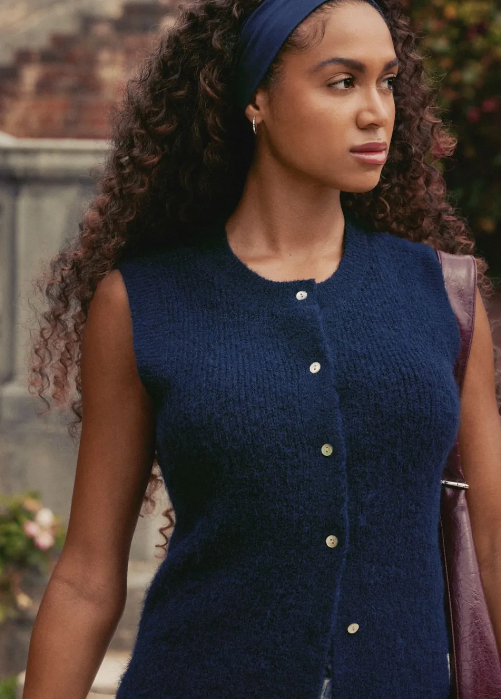 Truien En Vesten<The Sting Spencer met knoopjes donkerblauw