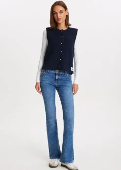 Truien En Vesten<The Sting Spencer met knoopjes donkerblauw