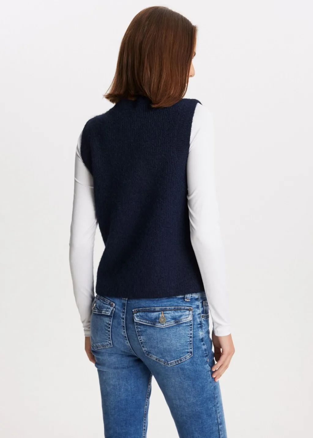 Truien En Vesten<The Sting Spencer met knoopjes donkerblauw