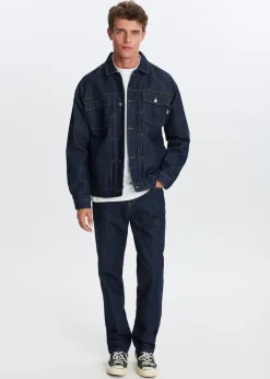 Jassen<The Sting Spijkerjas met knopen blauw rinsed
