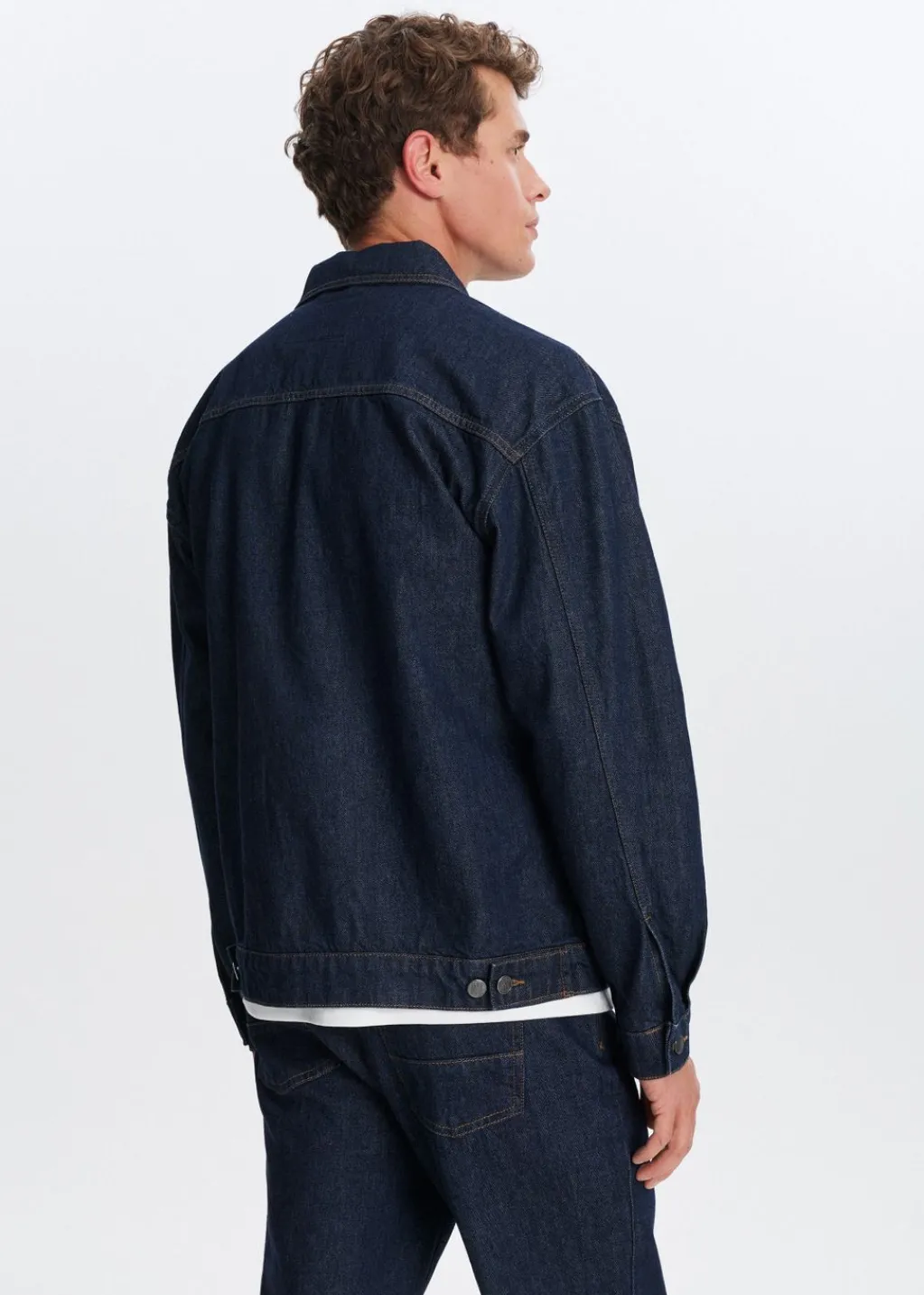 Jassen<The Sting Spijkerjas met knopen blauw rinsed