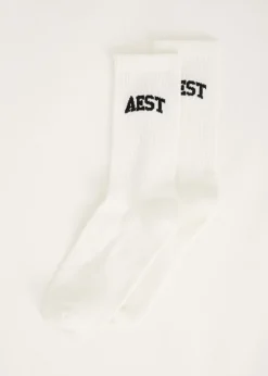 Sokken<The Sting Sportsokken met logo wit, off-white