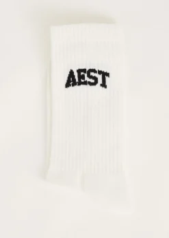 Sokken<The Sting Sportsokken met logo wit, off-white