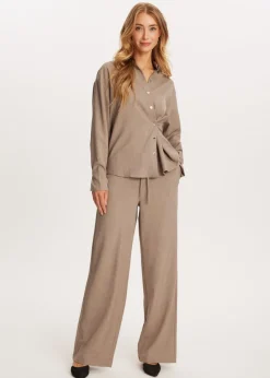 Broeken<The Sting Straight leg broek taupe