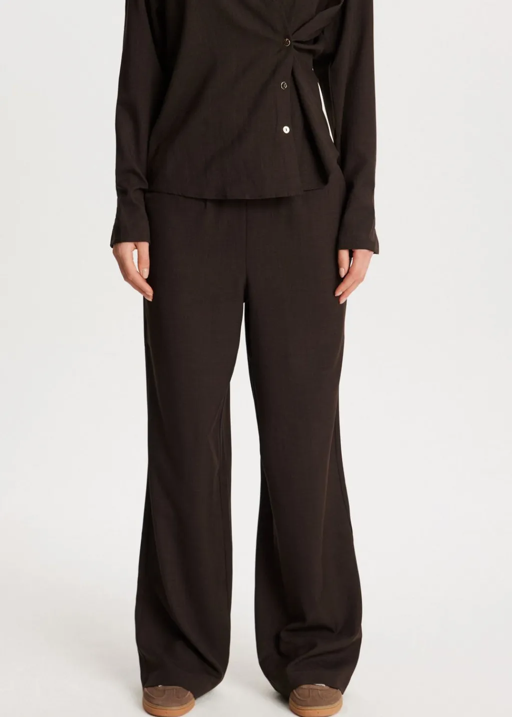 Broeken<The Sting Straight leg broek donkerbruin