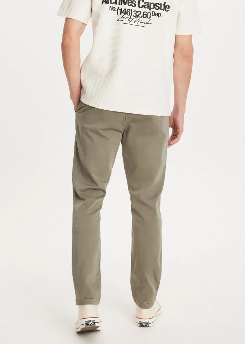 Basics|Jeans<The Sting Straight leg jeans jog groen, olijf, midden