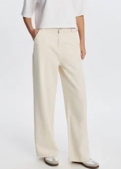 Jeans<The Sting Straight leg jeans met baggy fit ecru