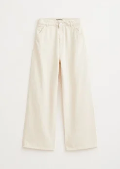 Jeans<The Sting Straight leg jeans met baggy fit ecru