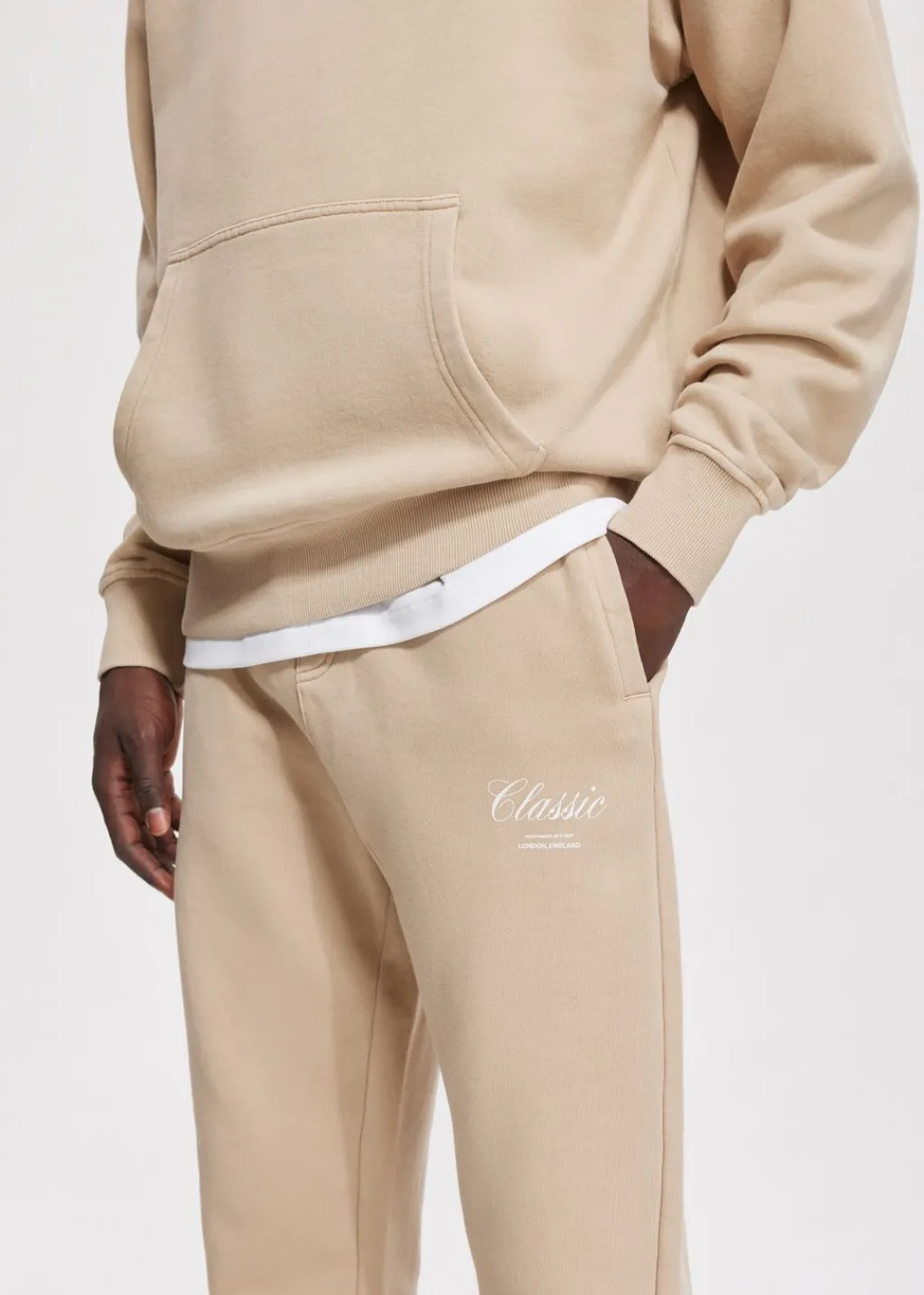 Broeken<The Sting Straight leg joggingbroek taupe