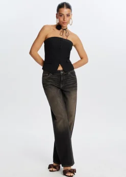 Tops<The Sting Strapless gilet zwart