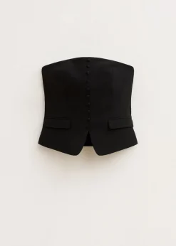 Tops<The Sting Strapless gilet zwart