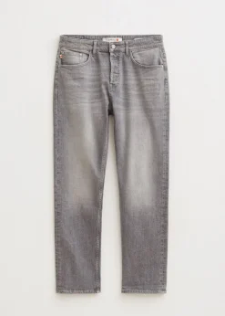 Jeans<The Sting Stretchy straight leg jeans grijs, used middle