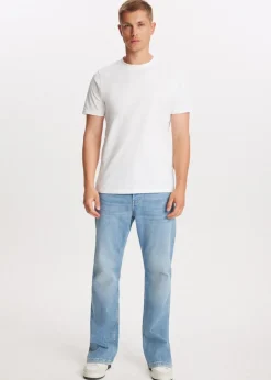 Jeans<The Sting Stretchy straight leg jeans blauw, used middle