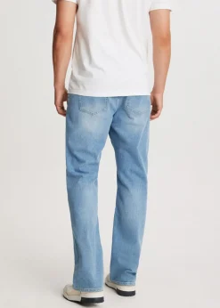 Jeans<The Sting Stretchy straight leg jeans blauw, used middle