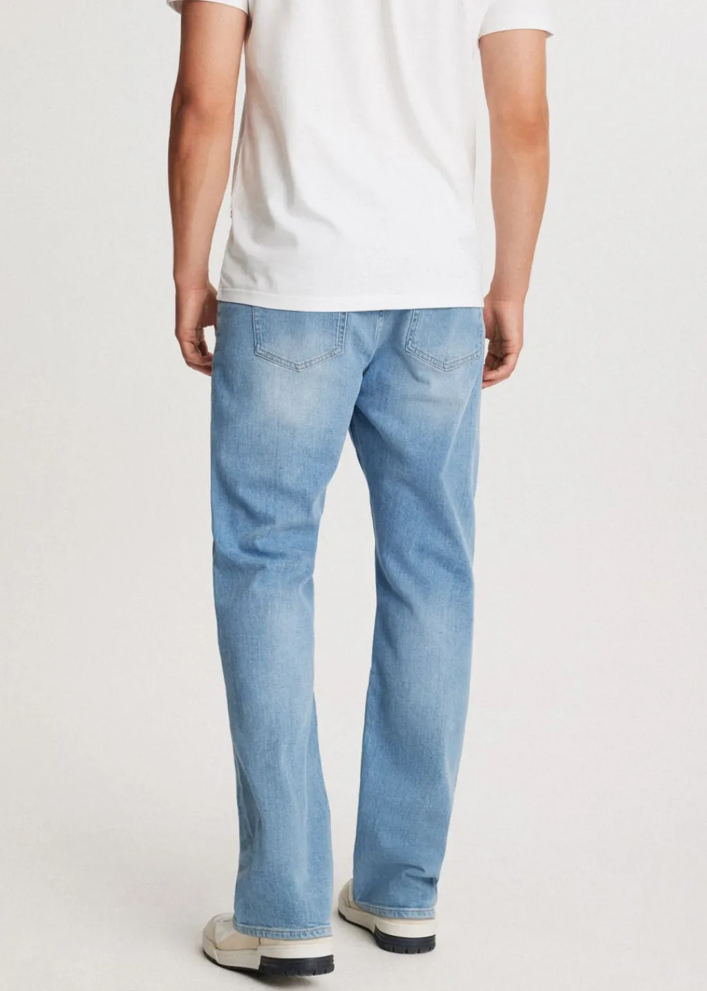 Jeans<The Sting Stretchy straight leg jeans blauw, used middle