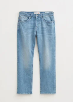 Jeans<The Sting Stretchy straight leg jeans blauw, used middle