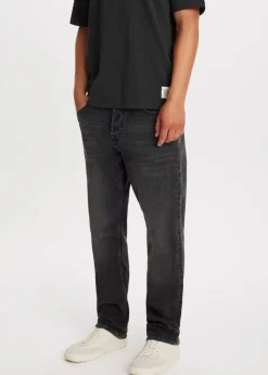 Jeans<The Sting Stretchy straight leg jeans zwart, used dark