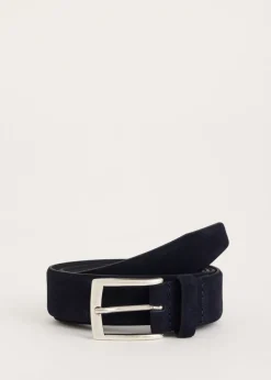 Riemen<The Sting Suede riem donkerblauw