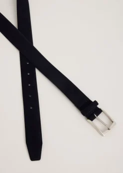 Riemen<The Sting Suede riem donkerblauw