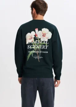 Sweaters En Hoodies<The Sting Sweater coastal scenery donkergroen