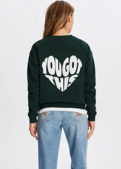 Sweaters En Hoodies<The Sting Sweater met backprint donkergroen