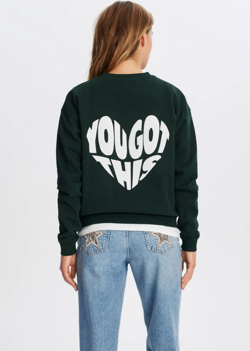 Sweaters En Hoodies<The Sting Sweater met backprint donkergroen