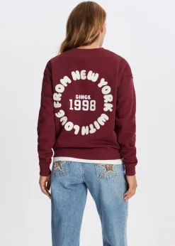 Sweaters En Hoodies<The Sting Sweater met backprint donkerrood