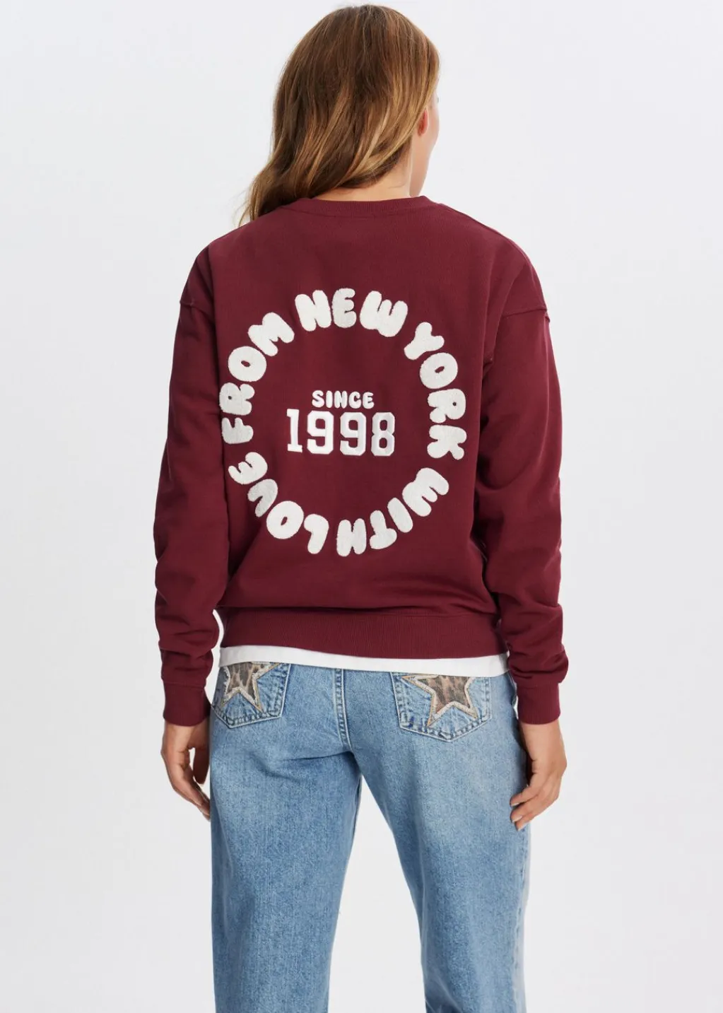 Sweaters En Hoodies<The Sting Sweater met backprint donkerrood